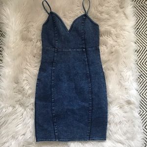 Blue Fitted Jean Dress with Stretch | Woman’s Medium  *NWT*